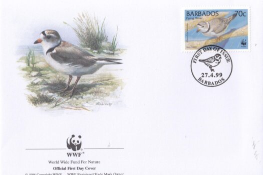 Barbados 1999 Wildlife (Piping Plover) WWF Official FDC 4 of 4