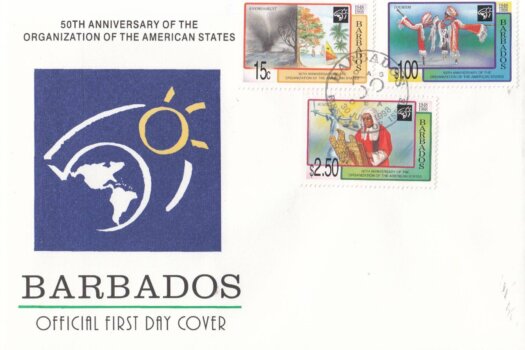 Barbados 1998 50th Anniversary of the Organisation of the American States FDC