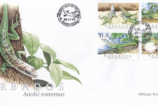 Barbados 2005 Extreme Anole FDC