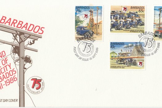 Barbados 1986 Diamond Jubilee of Electricity in Barbados FDC September 1986