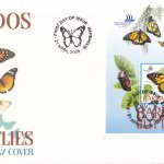 Barbados 2005 Barbados Butterflies Souvenir Sheet FDC