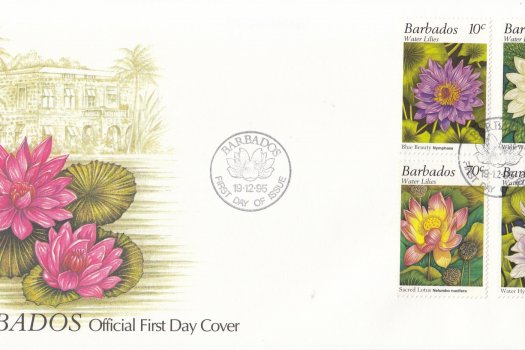 Barbados 1996 Water Lillies FDC