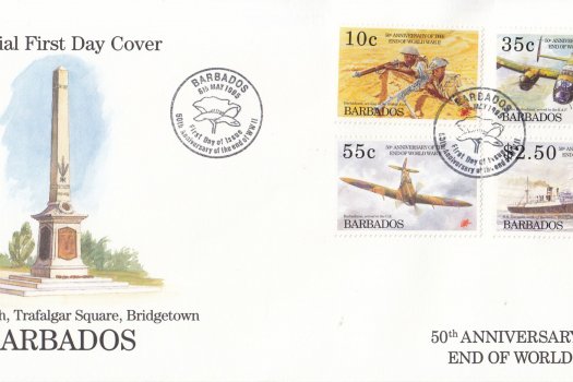 Barbados 1995 50th Anniversary of the end of World War II FDC