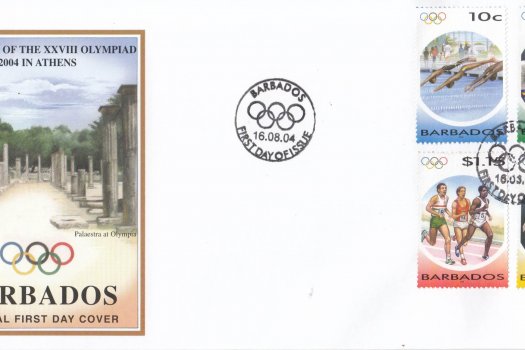 Barbados 2004 The Games of the XXVIII Olympiad 2004 in Athens FDC