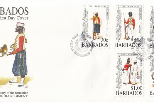 Barbados 1995 200th Anniversary of the formation of the West India Regiment FDC