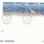 Barbados 1993 Prehistoric Aquatic Reptiles FDC