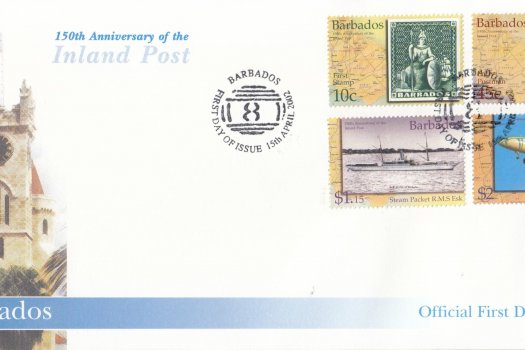 Barbados 2002 150th Anniversary of the Inland Post FDC