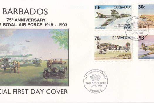 Barbados 1993 75th Anniversary of the Royal Air Force FDC