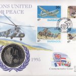 Barbados 1996 United Nations for Peace Coin Cover FDC