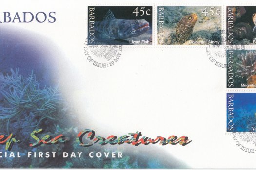 Barbados 2001 Deep Sea Creatures FDC (2)