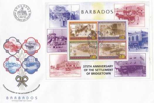 Barbados 2003 375th Anniversary of the Settlement of Bridgetown Souvenir Sheet FDC