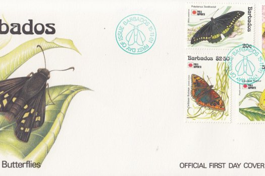 Barbados 1991 Barbados Butterflies FDC