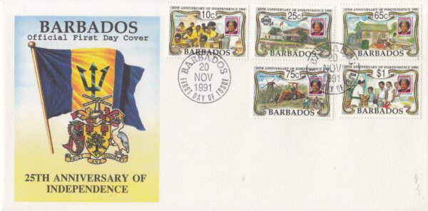 Barbados 1991 25th Anniversary of Independence FDC