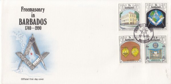 Barbados 1991 Freemasonry in Barbados FDC