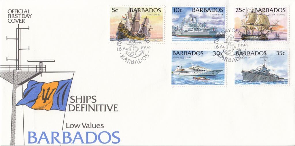 Barbados 1994 Ships Definitives - Low Values