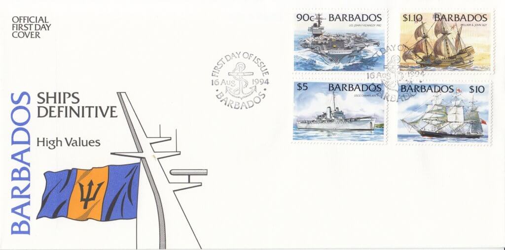 Barbados 1994 Ships Definitives - High Values