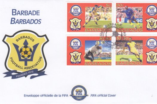 Barbados 2004 Fifa 100 Years Barbados Football Association FDC