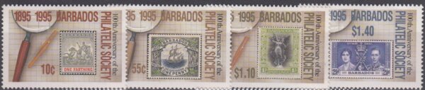 Barbados SG 1066-69 | Centenary of Barbados Philatelic Society