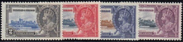 Trinidad & Tobago 1935 Silver Jubilee stamps