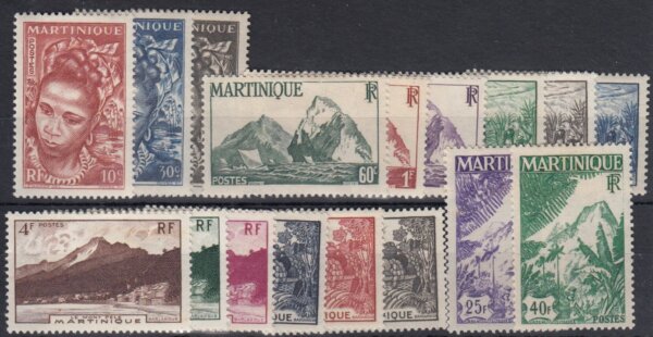 Martinique SG231-247 1947 Commemorative Set