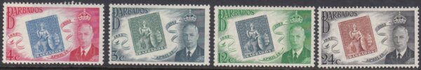 Barbados SG285 -288 | Barbados Stamp Centenary 1952