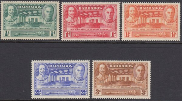 Barbados SG257-261 | Tercentenary of General Assembly