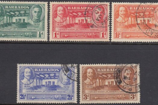 Barbados SG257-261 | Tercentenary of General Assembly (Used)