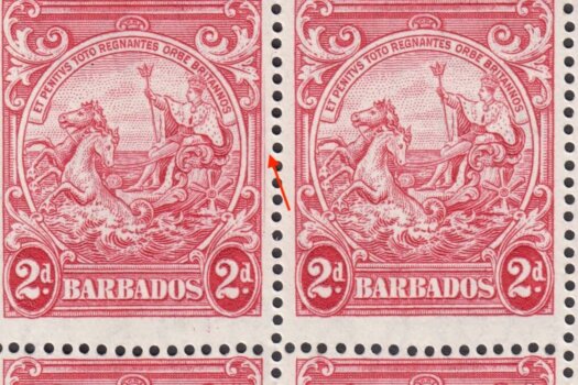 Barbados SG250da pair with Extra Frame Line flaw