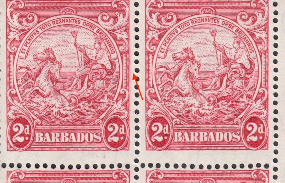 Barbados SG250da pair with Extra Frame Line flaw