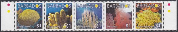 Barbados SG1255-1259 | Barbados Coral