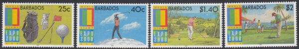 Barbados SG1171-1174 | Expo 2000 World Stamp Exhibition Anaheim USA Golf