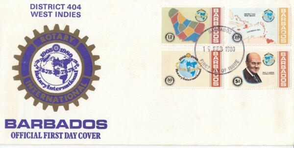 Barbados 1980 | 75th Anniversary of Rotary International FDC