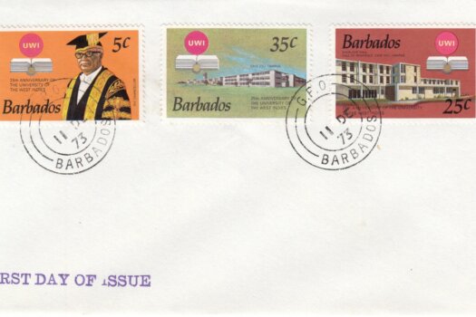 Barbados 1973 | 25th Anniversary of the university of Barbados on plain FDC