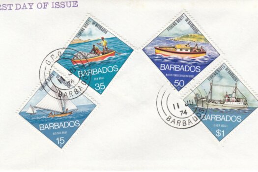 Barbados 1974 | Fishing Boats of Barbados on plain FDC