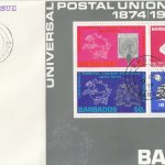 Barbados 1974 | Centenary of the UPU Souvenir Sheet on plain FDC