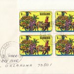 Barbados 1975 | Crop Over Festival Block of Four with plate numbers on plain FDC - 8c