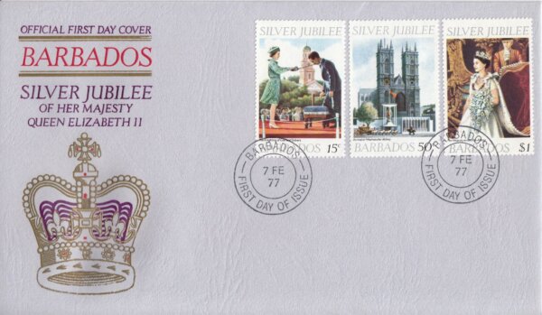 Barbados 1977 | Silver Jubilee of QEII FDC
