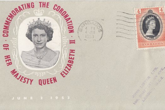 QEII Barbados Coronation Commemorative FDC Illustrated Cover V3