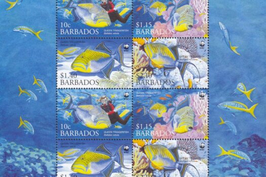 Barbados SG1290-1293 | Endangered Species Queen Triggerfish Sheetlet