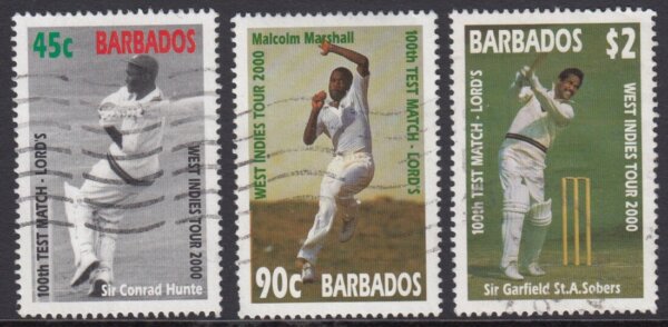 Barbados SG 1167-1169| West Indies Cricket Tour (Used)