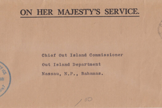 Bahamas 1960 | OHMS cover from Commissioners Office with Sandy Point CDS