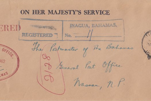 Bahamas 1962 | OHMS Registered cover from Commissioners Office Inagua with CDS