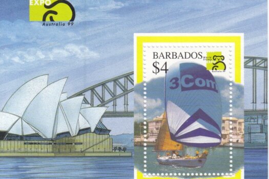 Barbados SGMS1133 | Australia '99 World Stamp Exhibition Sailing Ship Souvenir Sheet