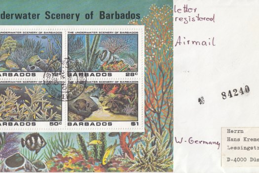 Barbados 1980 | Underwater Scenery of Barbados Souvenir Sheet FDC