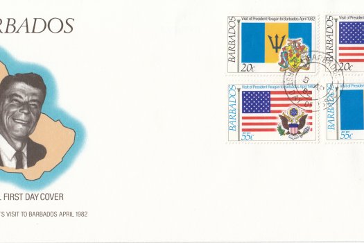 Barbados 1982 | President Reagan's Visit to Barbados FDC (20c value)