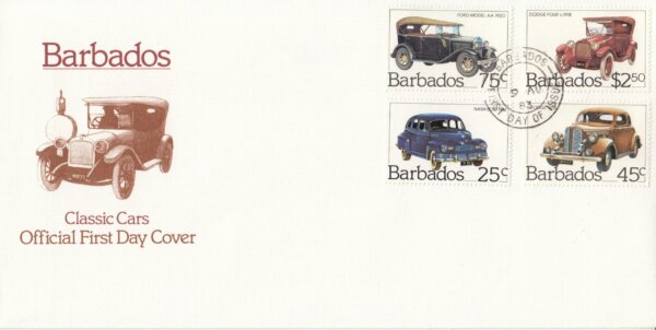 Barbados 1983 | Classic Cars FDC