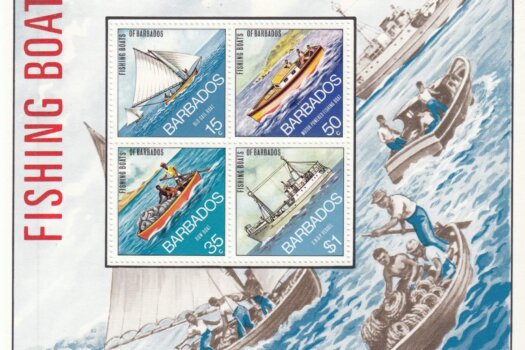 Barbados SGMS484 | Fishing Boats of Barbados Souvenir Sheet