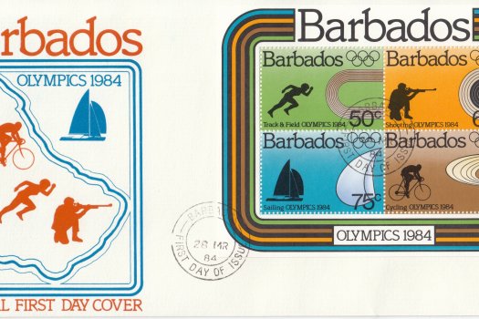 Barbados 1984 | Olympics 1984 Souvenir Sheet FDC