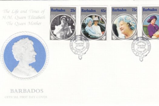 Barbados 1985 | The Life and Times if H.M. Queen Elizabeth the Queen Mother FDC