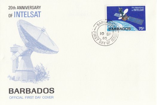 Barbados 1985 | 20th Anniversary of Intelsat FDC